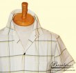 画像1: BAMBINO BS-405  CHECK OPEN COLLAR SHIRTS (チェックオープンカラーシャツ) (1)