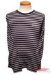 画像2: BAMBINO BC-222 BORDER L/S T-SHIRTS (ボーダー長袖 Tシャツ)  BLACK/GRAY (2)