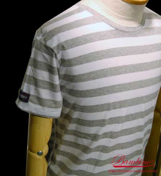 画像1: BAMBINO BC-265 ボーダーTシャツ　GRAY×WHITE (1)
