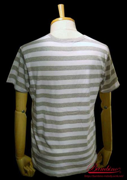画像2: BAMBINO BC-265 ボーダーTシャツ　GRAY×WHITE (2)