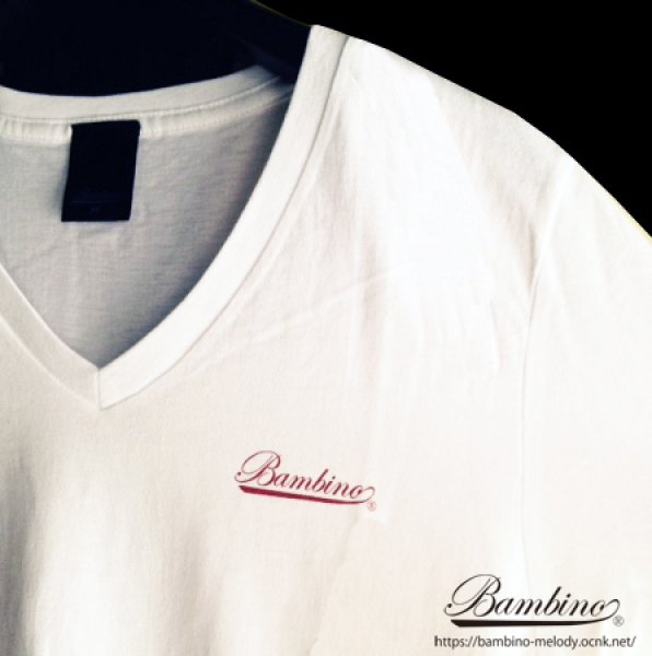 画像1: BAMBINO BC-267 V NECK T-SHIRTS (VネックTシャツ)  WHITE (1)